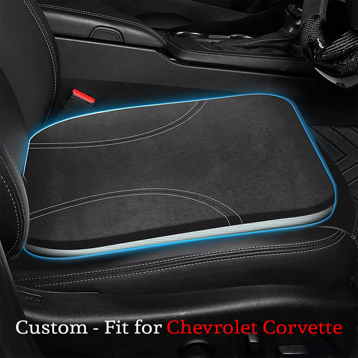 Delicate Leather Car Seat Cushion, Custom For Cars, Car Memory Foam Seat Cushion, Heightening Seat Cushion, Seat Cushion for Car and Office Chair CC19999 - Delicate Leather