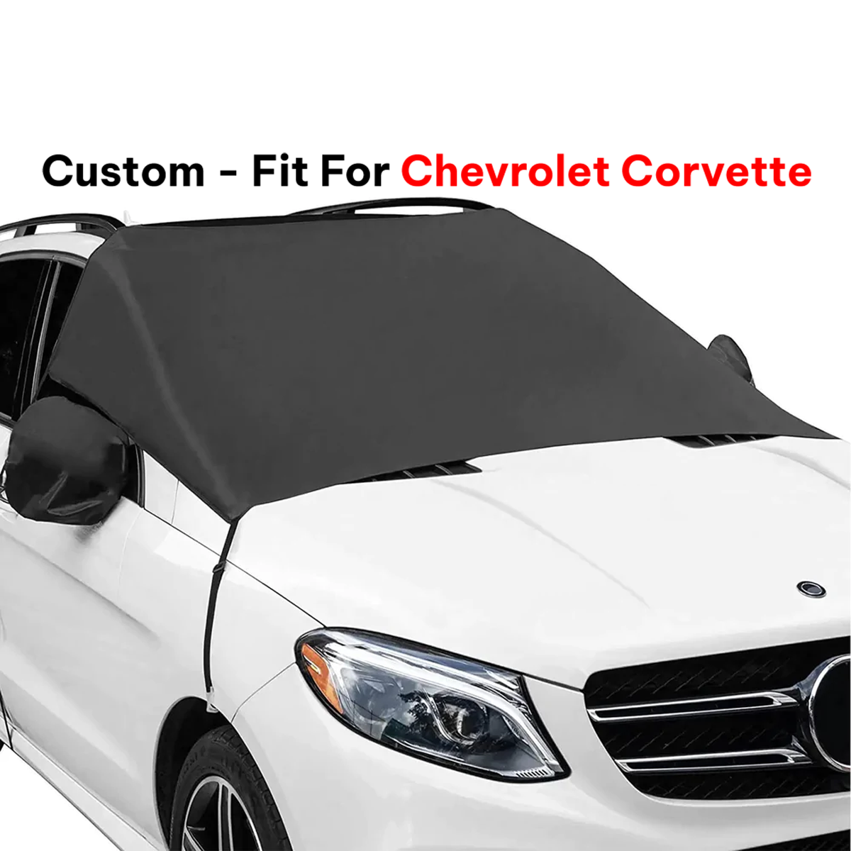 Car Windshield Snow Cover, Custom-Fit For Car, Large Windshield Cover for Ice and Snow Frost with Removable Mirror Cover Protector, Wiper Front Window Protects Windproof UV Sunshade Cover DLCC235 - Delicate Leather