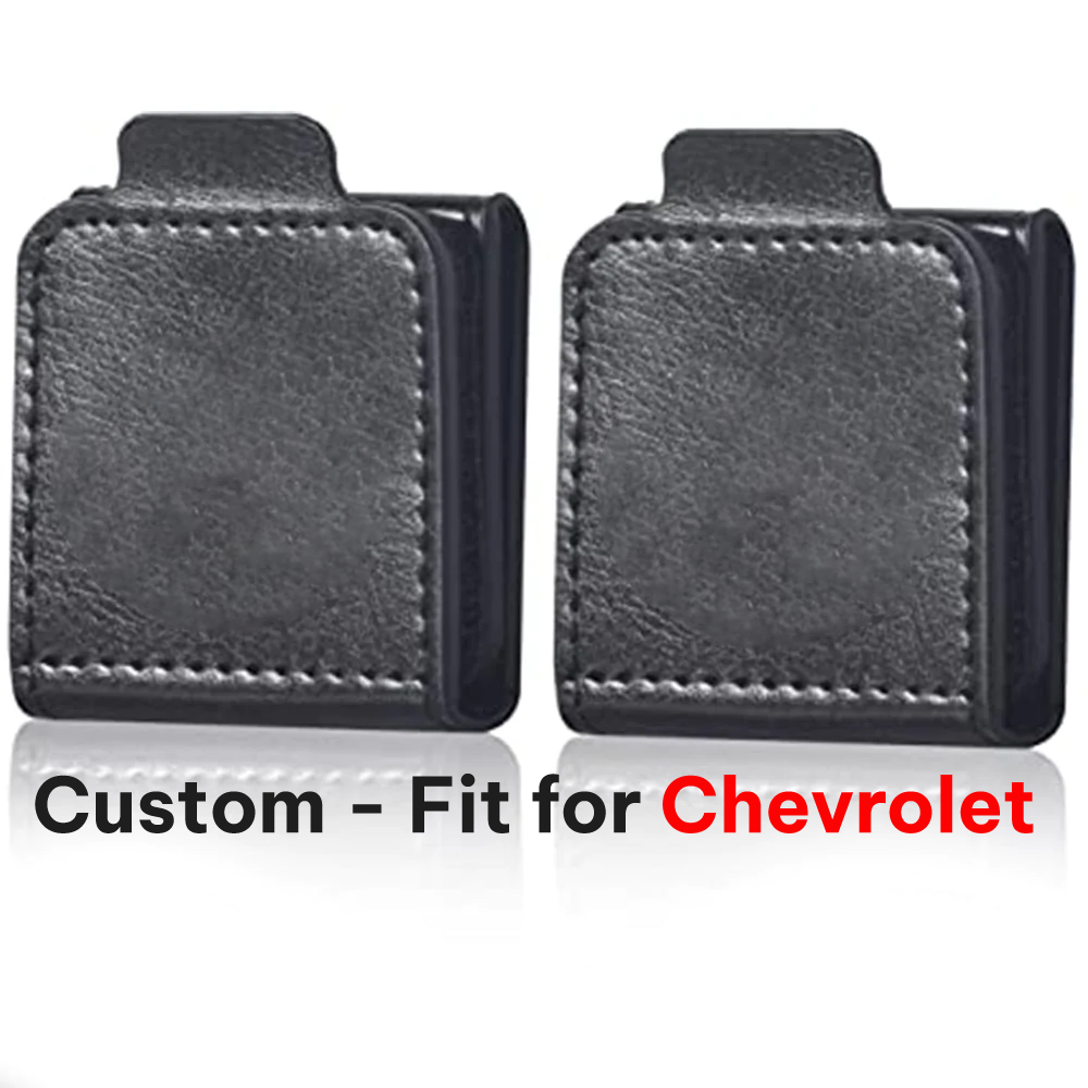 Seatbelt Adjuster, Custom-Fit For Chevrolet, Seat Belt Clip For Adults, Universal Comfort Shoulder Neck Strap Positioner Locking Clip Protector, Set of 2 DLCH246 - Delicate Leather