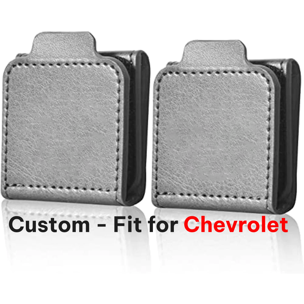 Seatbelt Adjuster, Custom-Fit For Chevrolet, Seat Belt Clip For Adults, Universal Comfort Shoulder Neck Strap Positioner Locking Clip Protector, Set of 2 DLCH246 - Delicate Leather