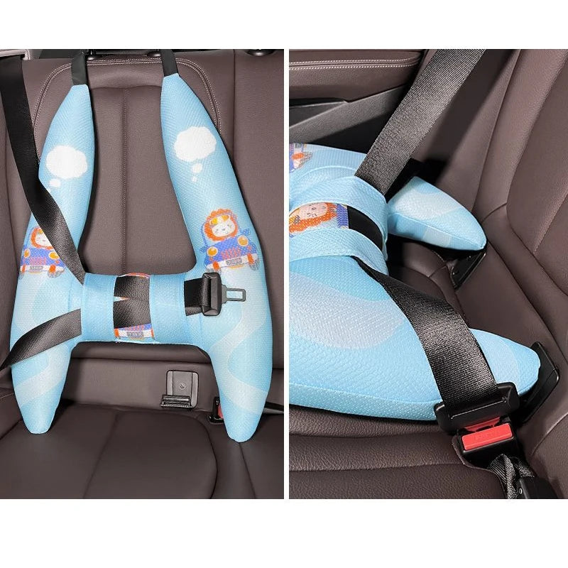 Children's Car Head Pillow - H-Shape Car Sleeping Neck Head Support Travel Cushion