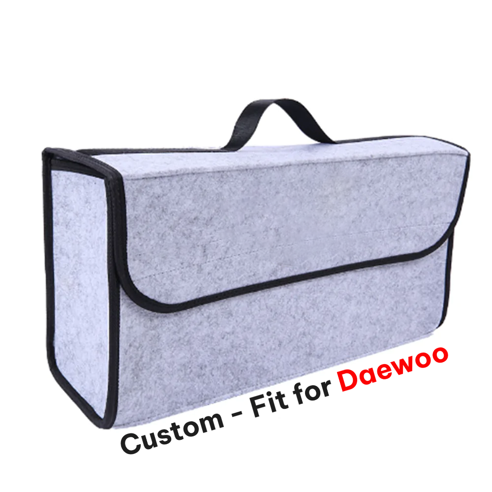 Soft Felt Car Bag Organizer, Custom-Fit For Daewoo, Folding Car Storage Box Non Slip Fireproof Car Trunk Organizer DLDA236 - Delicate Leather