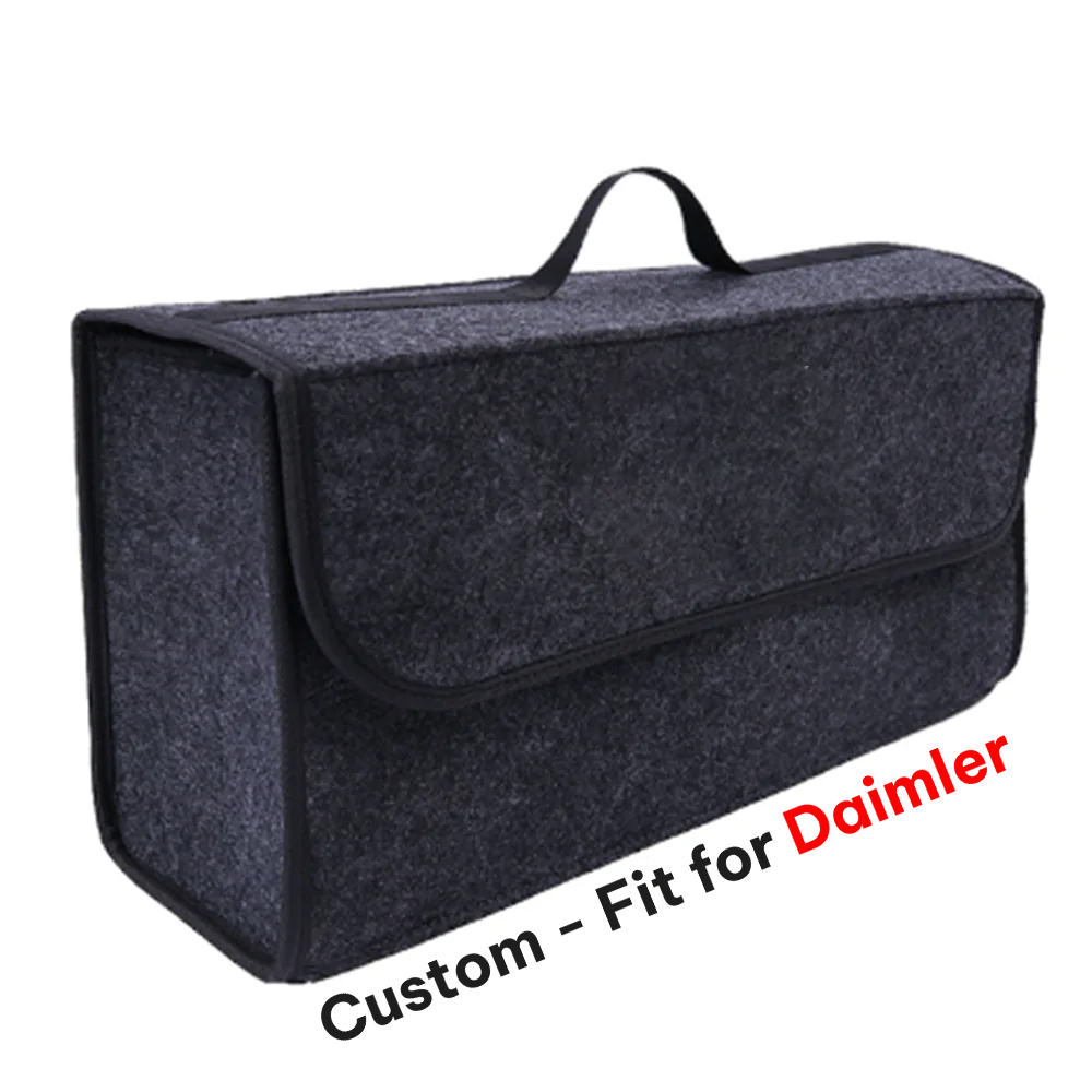Soft Felt Car Bag Organizer, Custom-Fit For Daimler, Folding Car Storage Box Non Slip Fireproof Car Trunk Organizer DLDR236 - Delicate Leather