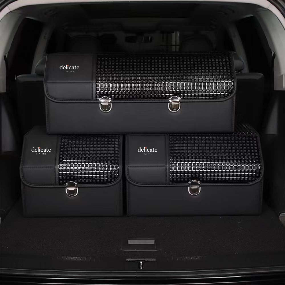 Organizer for Trunk Box Storage, Car Accessories Interior Vehicle Supplies Accessories for the Car - TBS - Delicate Leather