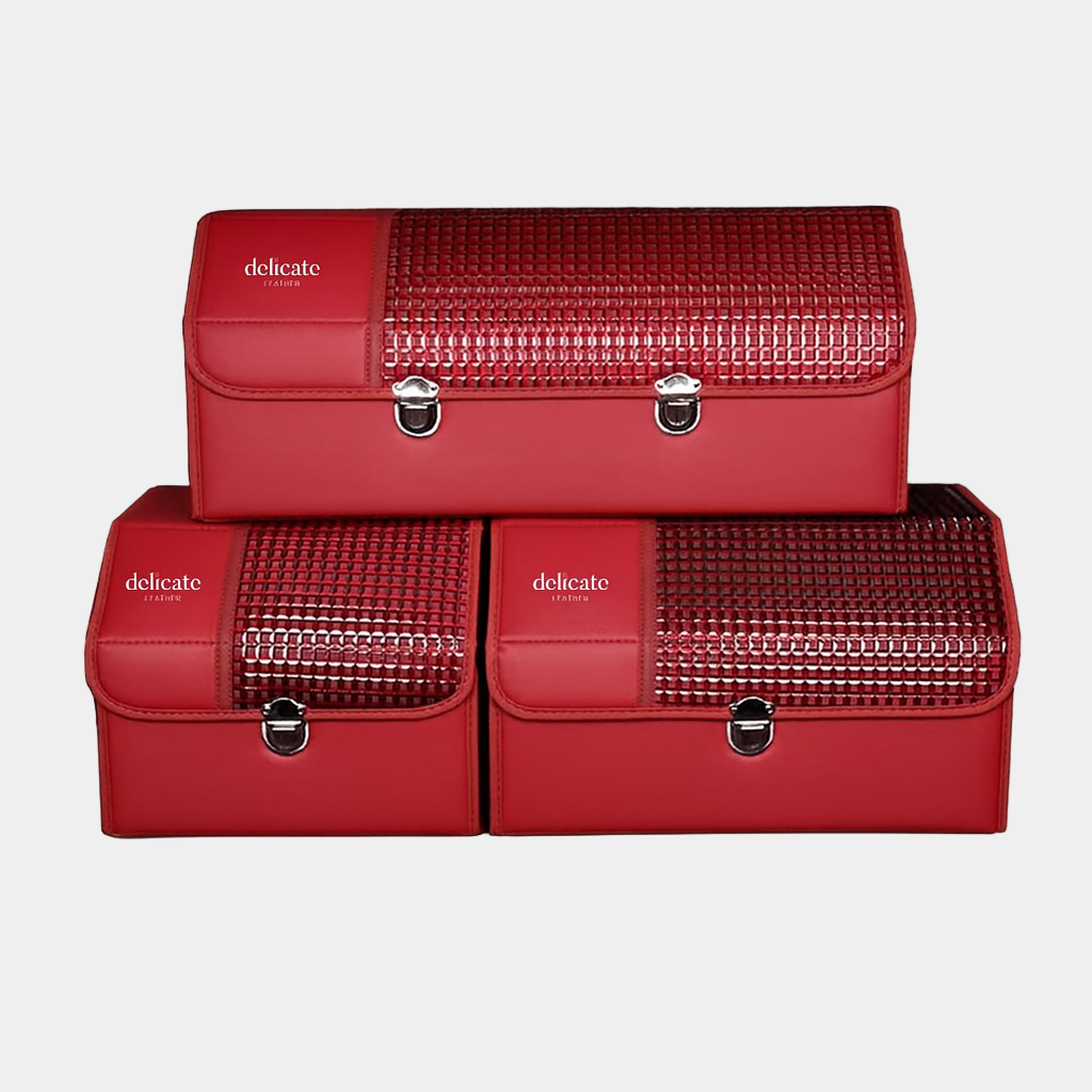 Delicate Leather Organizer for Trunk Box Storage, Car Accessories Interior Vehicle Supplies Accessories for the Car - Delicate Leather