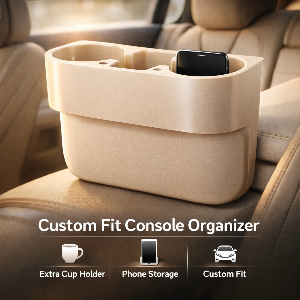 Cup Holder Portable Multifunction Vehicle Seat Cup Cell Phone Drinks Holder Box, Custom Fit For Land Rover, Car Accessories LR11995 - Delicate Leather