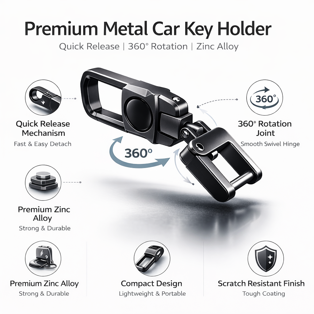 Metal Car Keychains Replacement with Logo, Custom fit for Car Key Chain, Key Chains for Women Keychain Accessories, Family Present, black - Delicate Leather