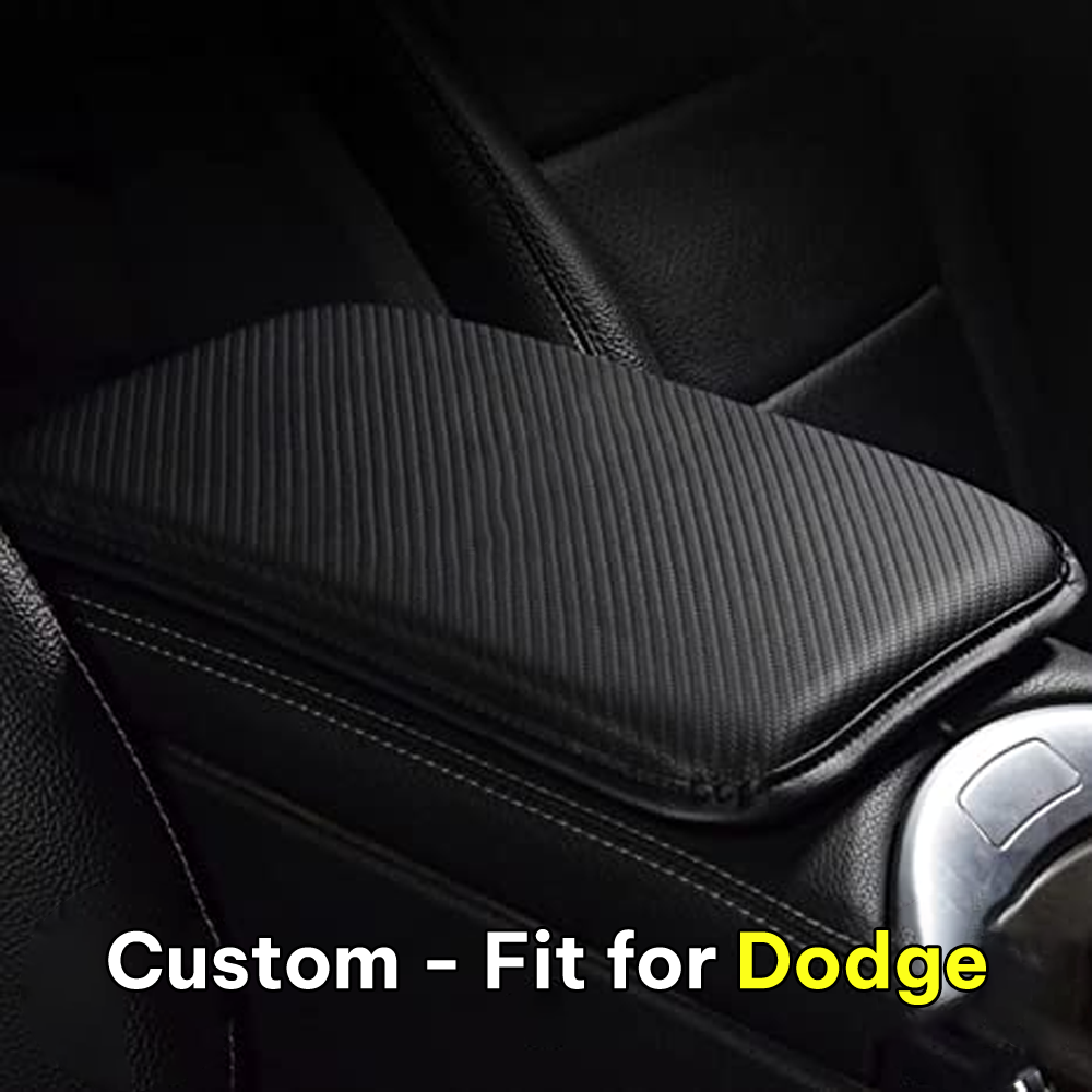 Center Console Pad, Custom-Fit For Car, Carbon Fiber PU Leather Auto Armrest Cover Protector, Waterproof Car Armrest Seat Box Cover DLDE248 - Delicate Leather