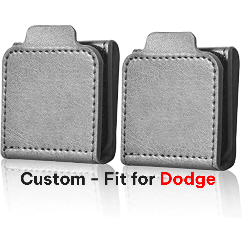 Seatbelt Adjuster, Custom-Fit For Dodge, Seat Belt Clip For Adults, Universal Comfort Shoulder Neck Strap Positioner Locking Clip Protector, Set of 2 DLDE246 - Delicate Leather