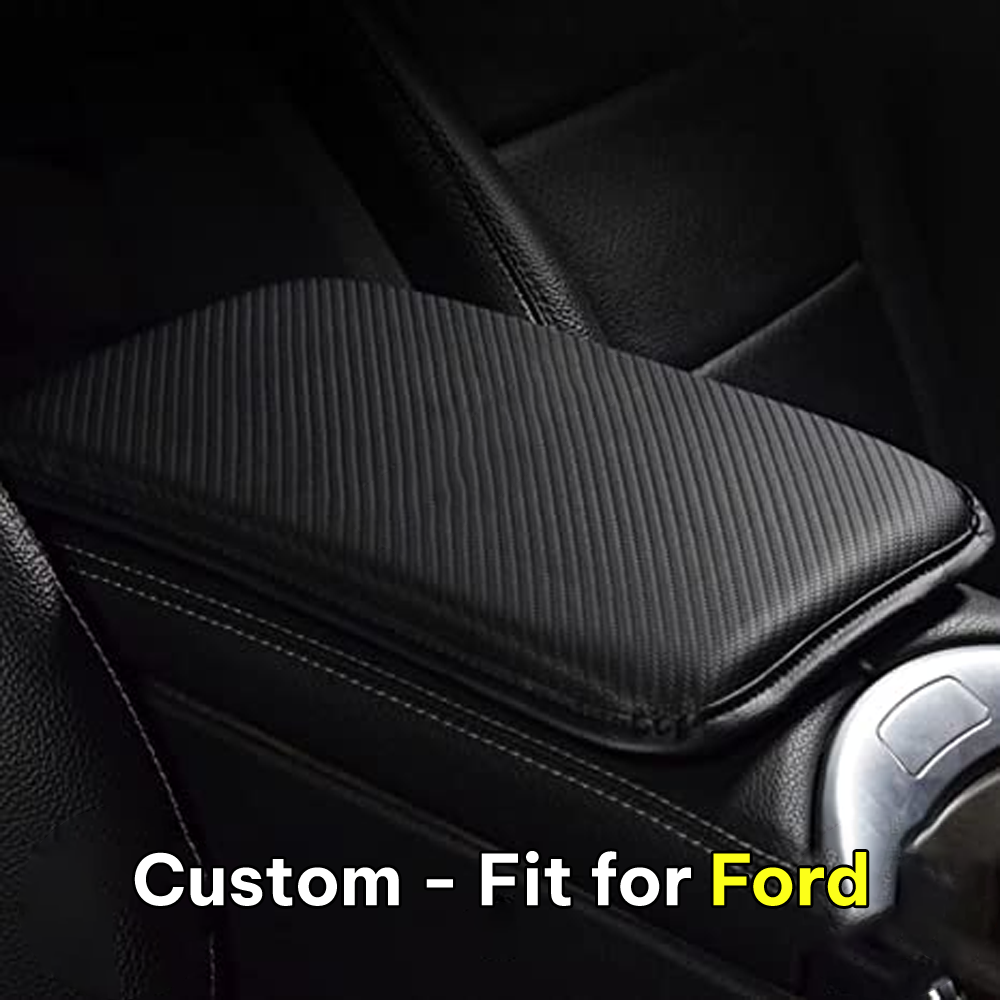Center Console Pad, Custom-Fit For Car, Carbon Fiber PU Leather Auto Armrest Cover Protector, Waterproof Car Armrest Seat Box Cover DLFD248 - Delicate Leather