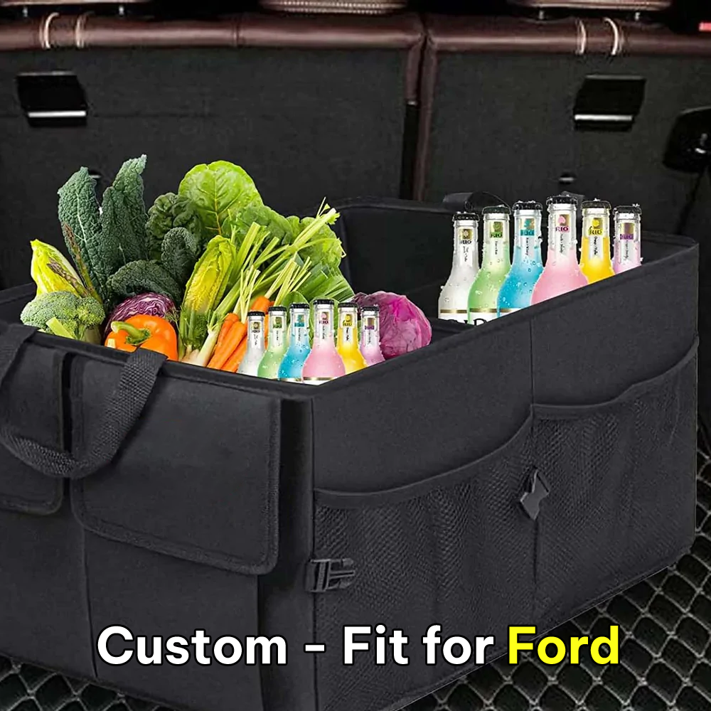 Car Trunk Organizer, Custom-Fit For Car, Foldable Car Trunk Storage Box, Storage Bag, Waterproof, Dust-proof, Stain-Resistant, Car Accessories DLFD229 - Delicate Leather