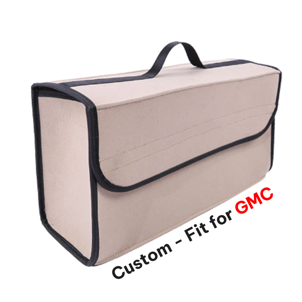 Soft Felt Car Bag Organizer, Custom-Fit For GMC, Folding Car Storage Box Non Slip Fireproof Car Trunk Organizer DLWQ236 - Delicate Leather