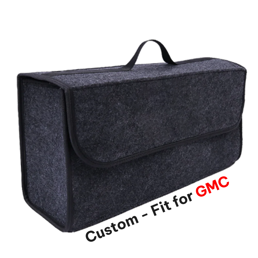 Soft Felt Car Bag Organizer, Custom-Fit For GMC, Folding Car Storage Box Non Slip Fireproof Car Trunk Organizer DLWQ236 - Delicate Leather