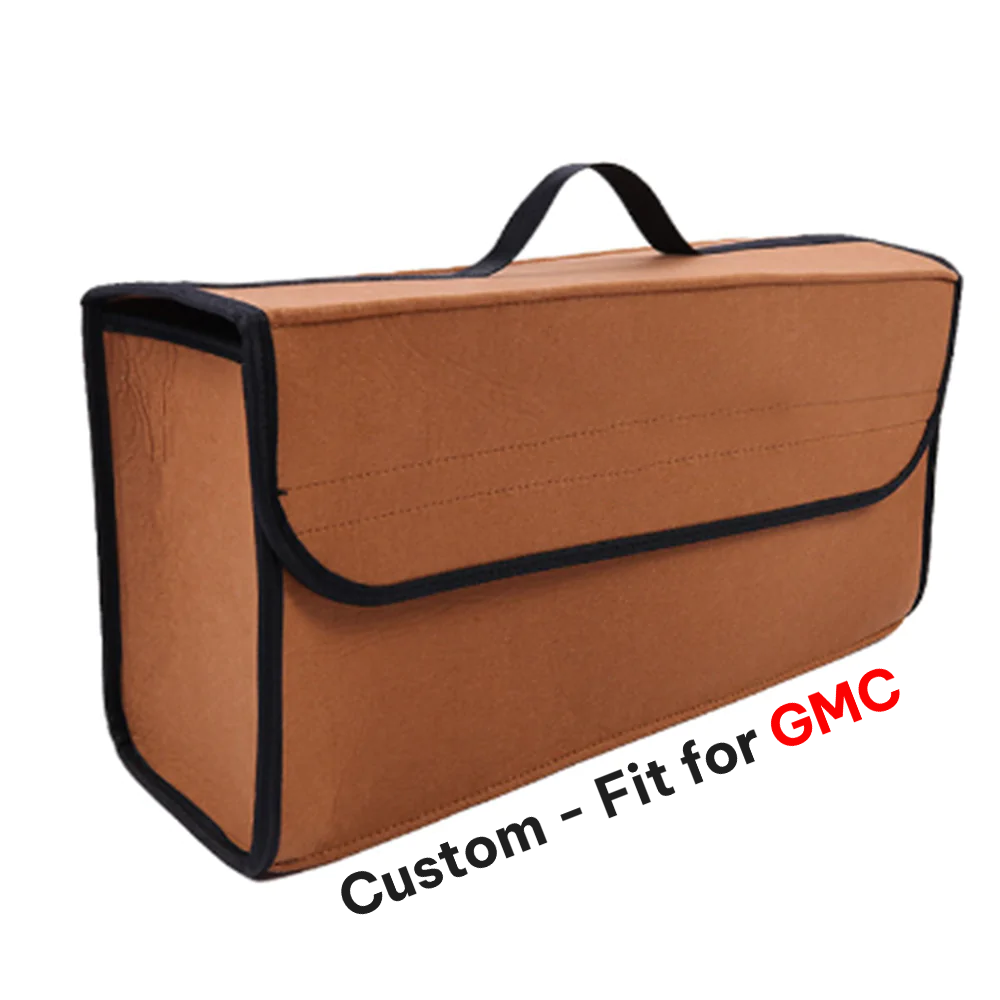 Soft Felt Car Bag Organizer, Custom-Fit For GMC, Folding Car Storage Box Non Slip Fireproof Car Trunk Organizer DLWQ236 - Delicate Leather
