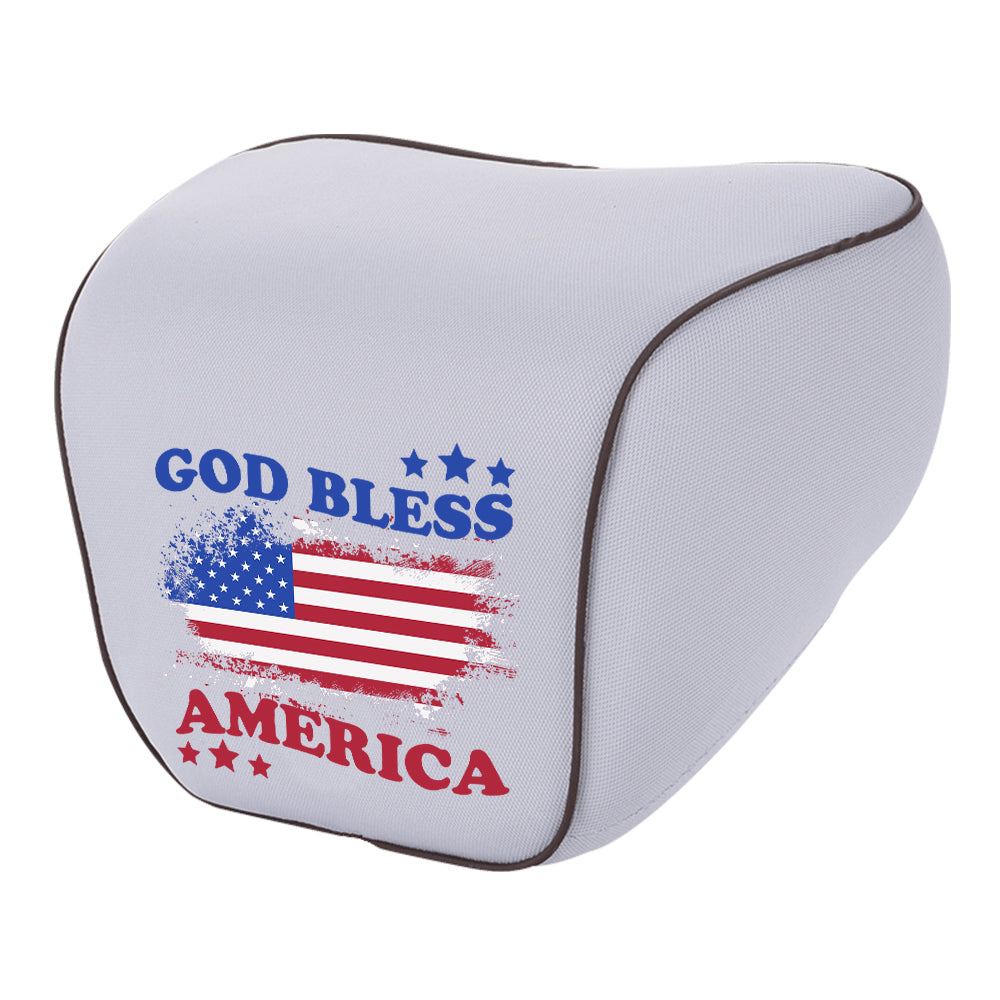 God Bless America Lumbar Support Cushion for Car and Headrest Neck Pillow Kit, Custom For Cars, Ergonomically Design for Car Seat, Car Accessories, 4th of July 09