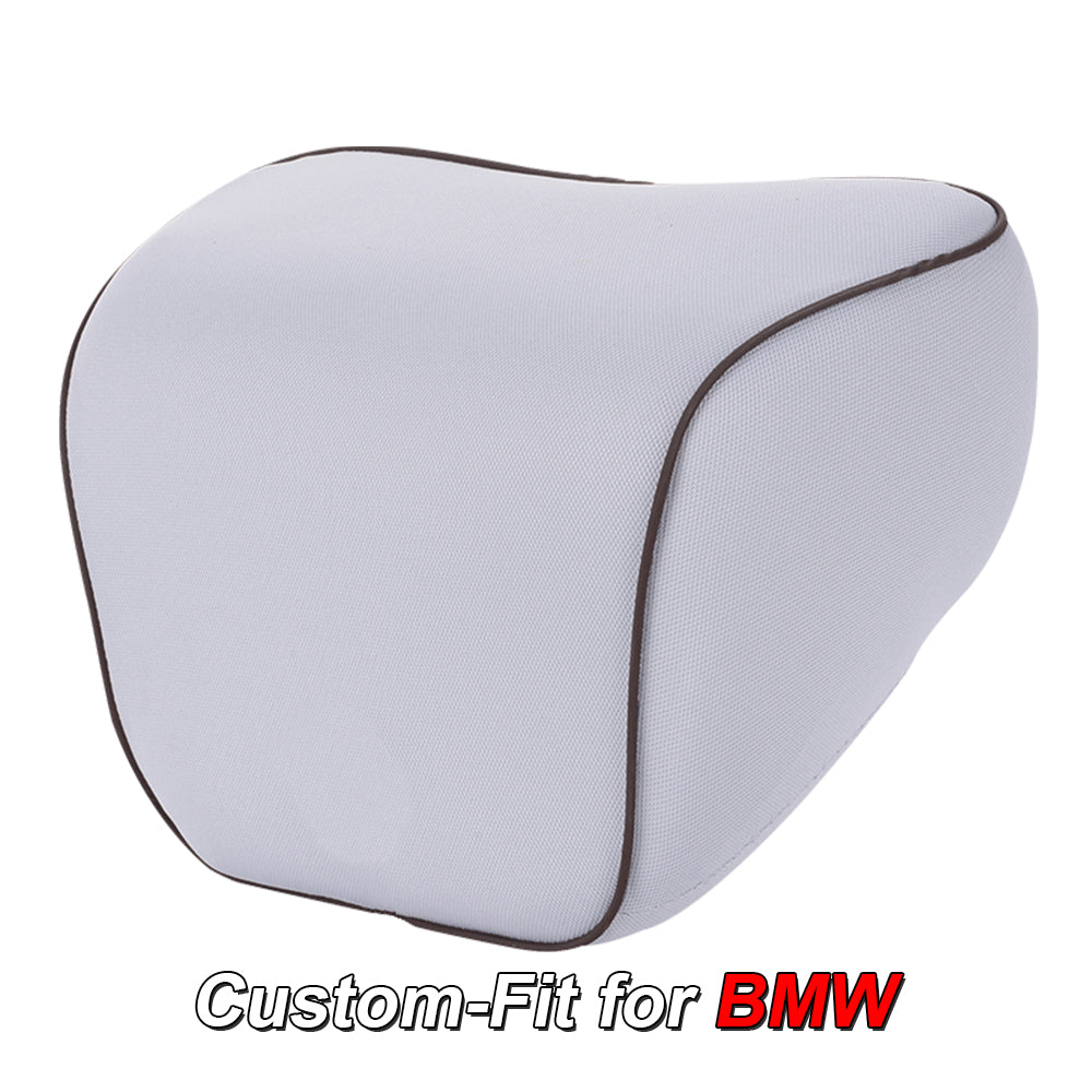 Lumbar Support Cushion for Car and Headrest Neck Pillow Kit, Custom-Fit For BMW, Ergonomically Design for Car Seat, Car Accessories DLKX254 - Delicate Leather