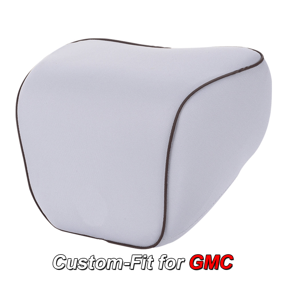 Lumbar Support Cushion for Car and Headrest Neck Pillow Kit, Custom-Fit For GMC, Ergonomically Design for Car Seat, Car Accessories DLWQ254 - Delicate Leather