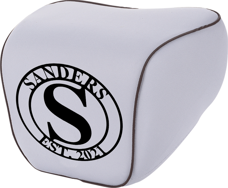 Personalized Wedding Gift Custom Name Lumbar Support Cushion for Car and Headrest Neck Pillow Kit, Anniversary Couple Gift Personalized, Happy Anniversary, Valentines Day Gift Romantic, Car Accessories 01 - Delicate Leather