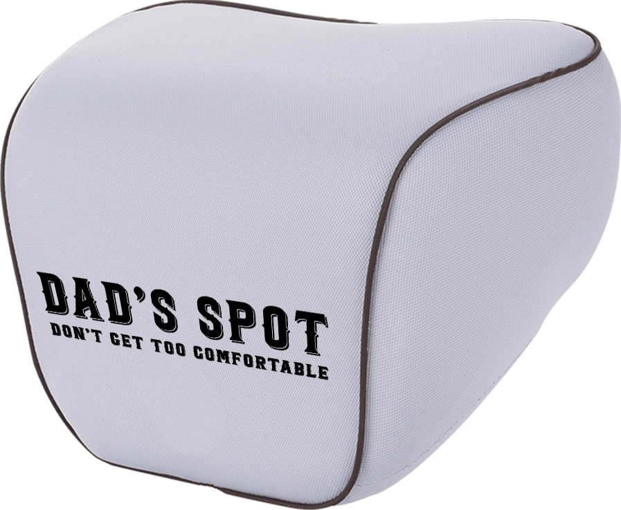 Funny Dad Lumbar Support Cushion for Car and Headrest Neck Pillow Kit, Custom For Cars, Ergonomically Design for Car Seat, Car Accessories, Father's Day Gift, Gift for Him, Gift for Daddy - Delicate Leather