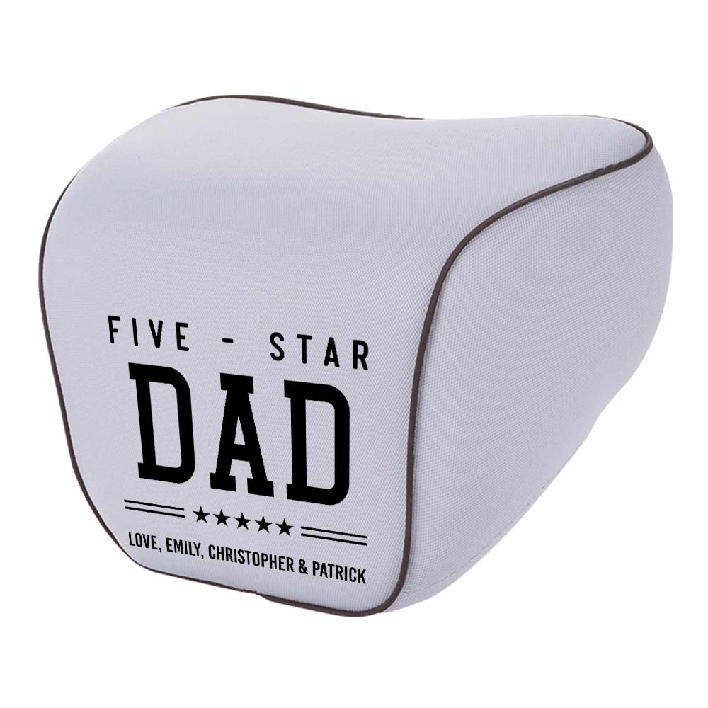 Personalized Lumbar Support Cushion for Car and Headrest Neck Pillow Kit, Happy Father's Day, Custom For Cars, Ergonomically Design for Car Seat, Car Accessories, Gift for Daddy