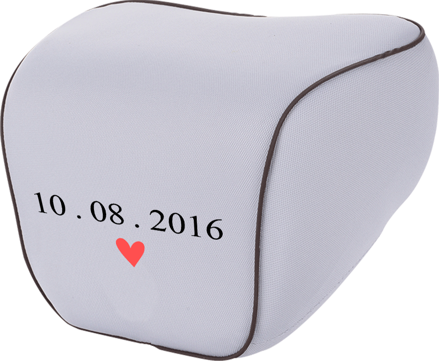 Personalized Anniversary Lumbar Support Cushion for Car and Headrest Neck Pillow Kit, Personalized Gift Custom Name, Anniversary Couple Gift Personalized, Happy Anniversary, Valentines Day Gift Romantic, Valentines Gift For Husband, Car Accessories 05 - Delicate Leather