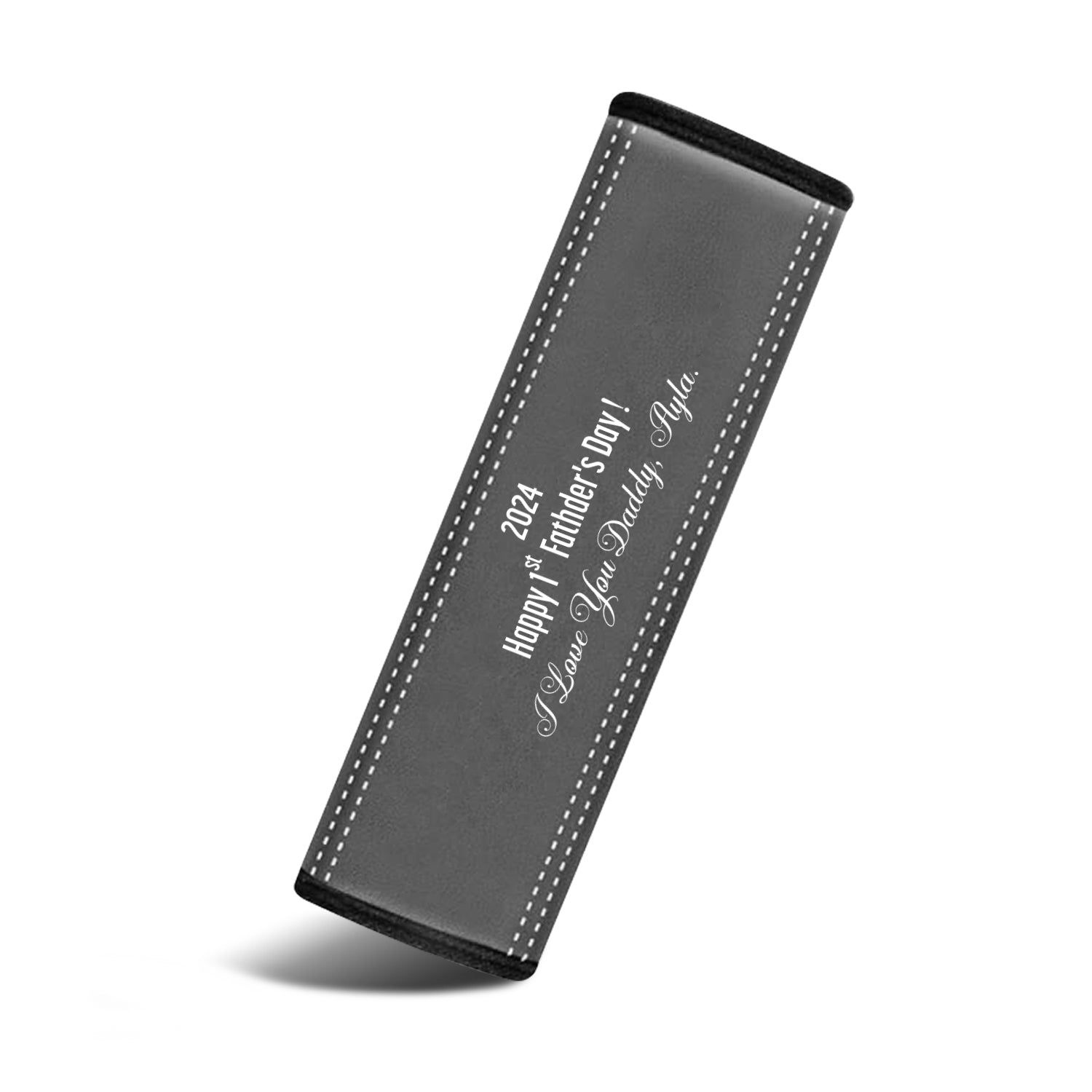 Personalized Car Seat Belt Covers (2PCS), Custom For Your Cars, I Love You Daddy, Happy Father's Day, Microfiber Leather Seat Belt Shoulder Pads for More Comfortable Driving, Car Accessories, Gift for Daddy - Delicate Leather