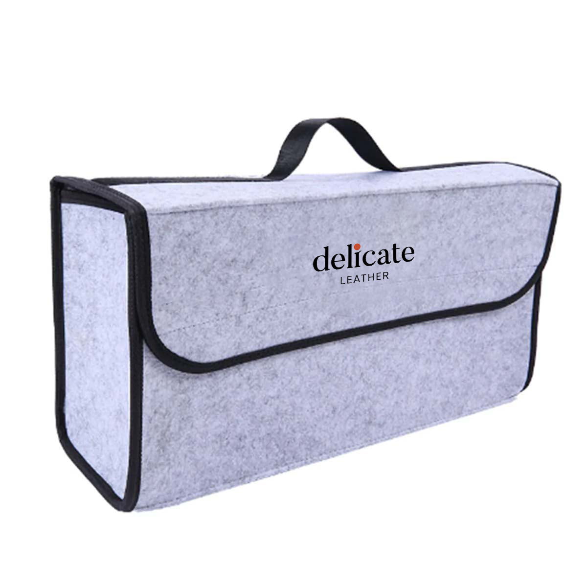 Soft Felt Car Bag Organizer Folding Car Storage Box Non Slip Fireproof Car Trunk Organizer, Custom For Your Cars, Car Accessories MS12990 - Delicate Leather