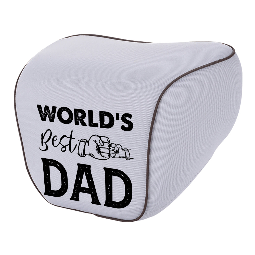 World's Best Dad Lumbar Support Cushion for Car and Headrest Neck Pillow Kit, Custom For Cars, Ergonomically Design for Car Seat, Father's Day Gift, Car Accessories 05
