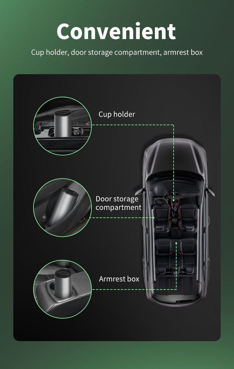 Car Storage Box - Portable Drive Bin Wastebasket Multi-function Car Garbage Bin, Car Accessories - Delicate Leather