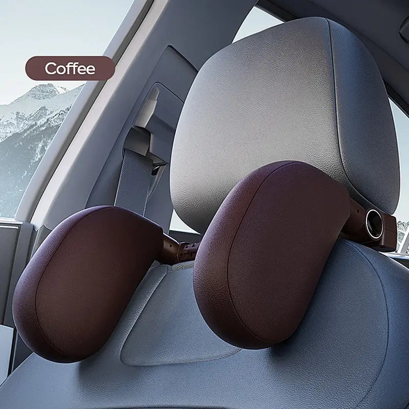 High-Quality Adjustable Dual-Sided Sleeping Cushion for Head and Neck Support - Car Pillow Seat Headrest