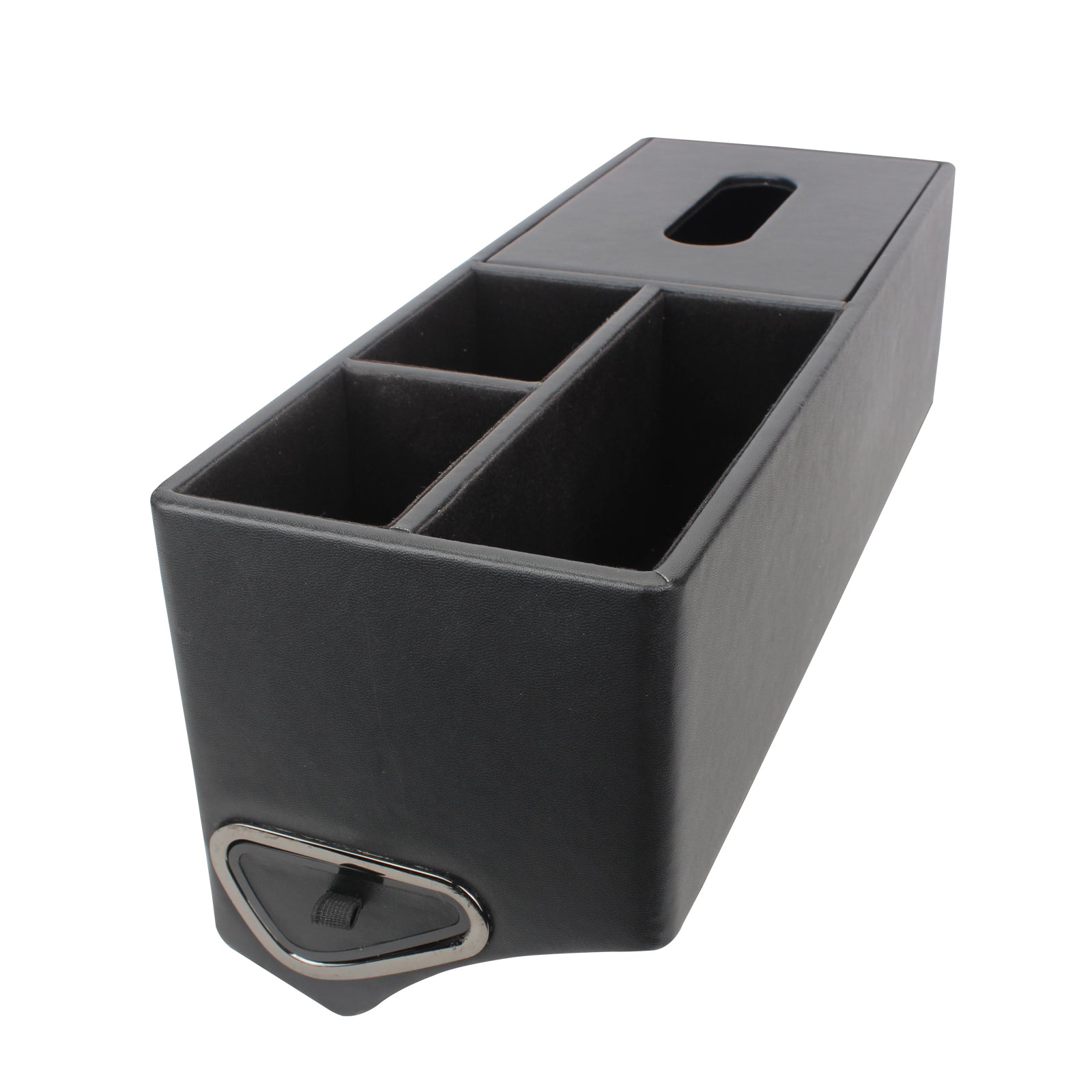 PU Material Screen Storage Organizer Box - Center Console Tissue Holder and Dashboard Hidden Holder - Delicate Leather