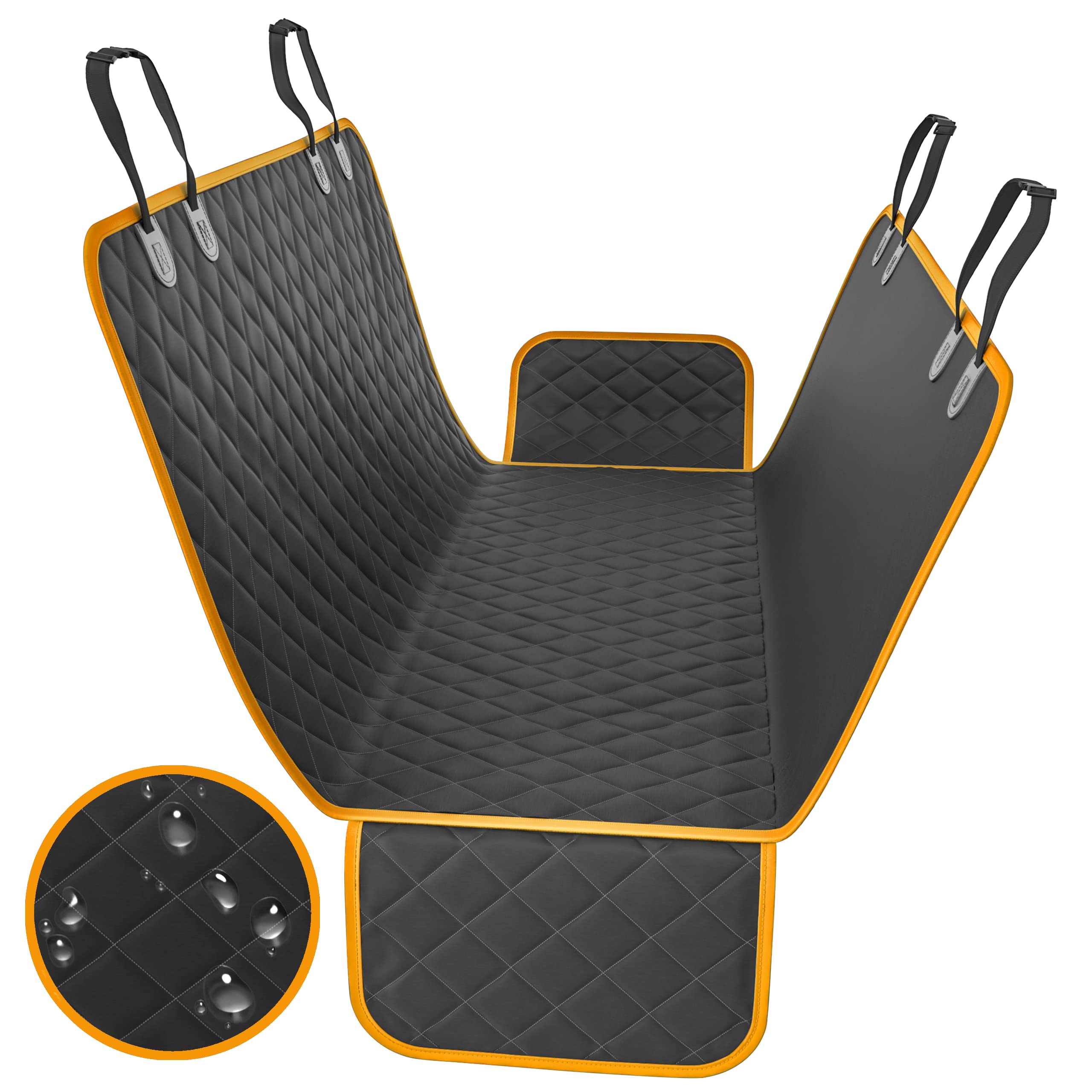 Durable Quilted Waterproof Pet Dog Hammock Carrier Car Seat Cover - Delicate Leather