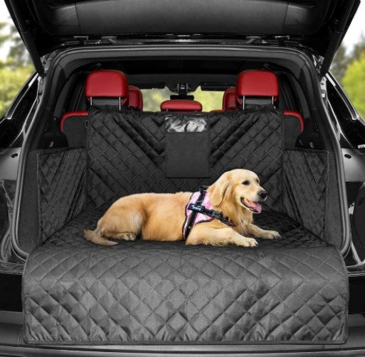 Back Seat Extender Dog Car Seat Cover Camping Air Mattress Hammock Travel Bed Non-Inflatable Car Bed Mattress for Car SUV Truck - Delicate Leather