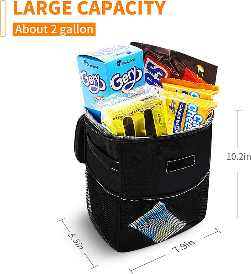 Car Trash Cans, Custom For Your Cars, Compact & Durable Car Accessories for Interior Use 2 Pack, Practical Car Organizers, Car Accessories - Delicate Leather