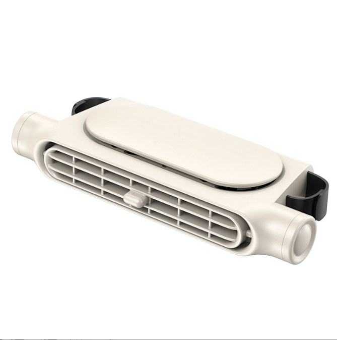 New Car Fan - Small Powerful Electric Fan for Rear Seats - Delicate Leather