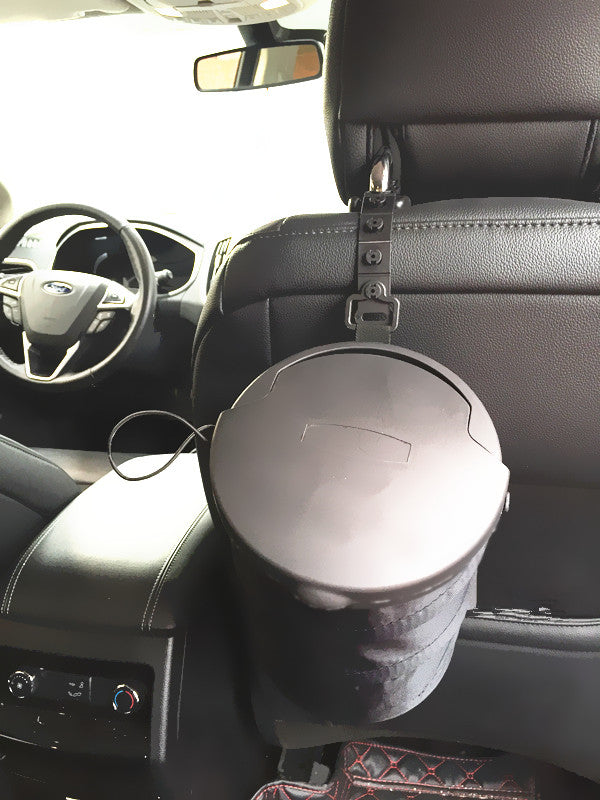 Car Trash Can Portable Garbage Bin, Small Garbage Can for Storage and Organization - Delicate Leather