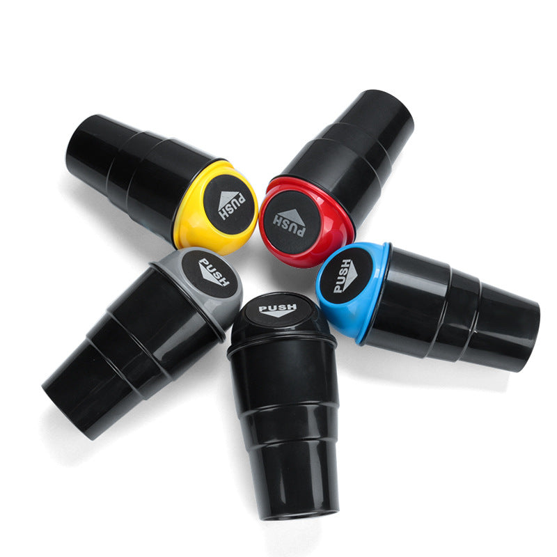 Automotive Cup Holder Garbage Can - Small Mini Car Trash Bin, Car Accessories, 2 Pack - Delicate Leather