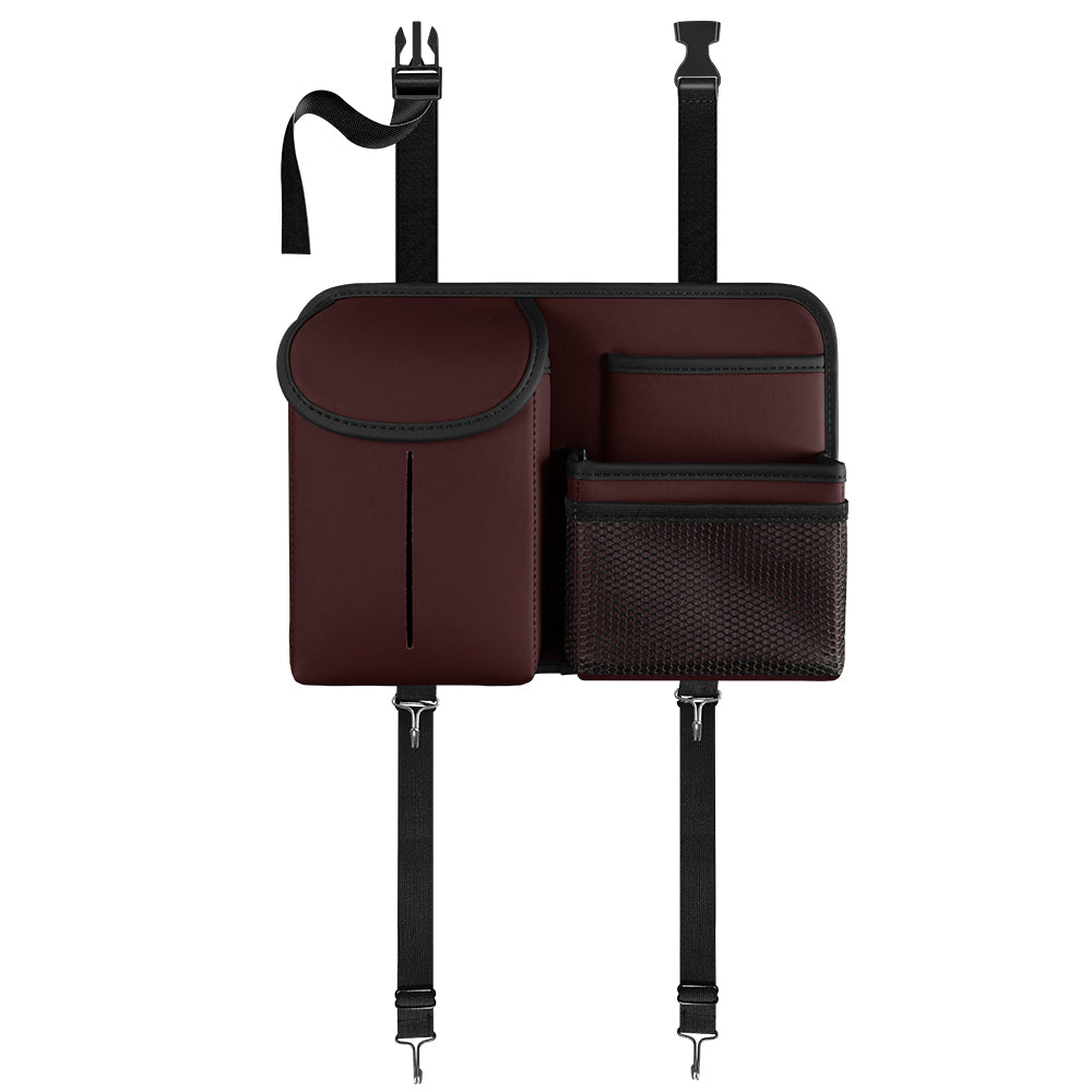 Car Interior Accessories - PU Leather Car Backseat Organizer Hanging Bag Pocket and Car Trunk Organizer - Delicate Leather