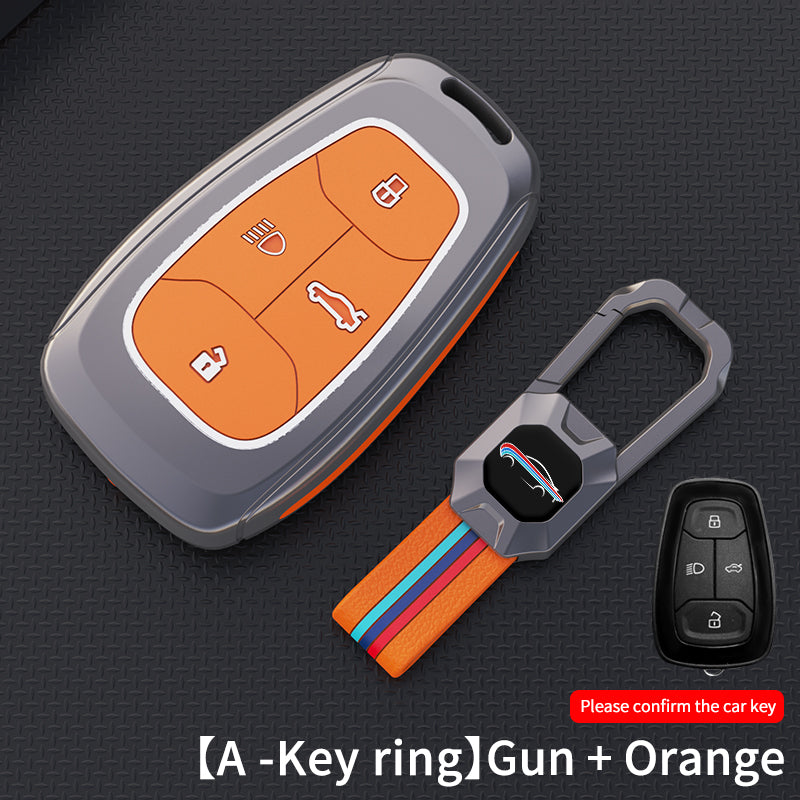 Leather Car Key Case - Protective Key Cover for Auto Accessories - Delicate Leather