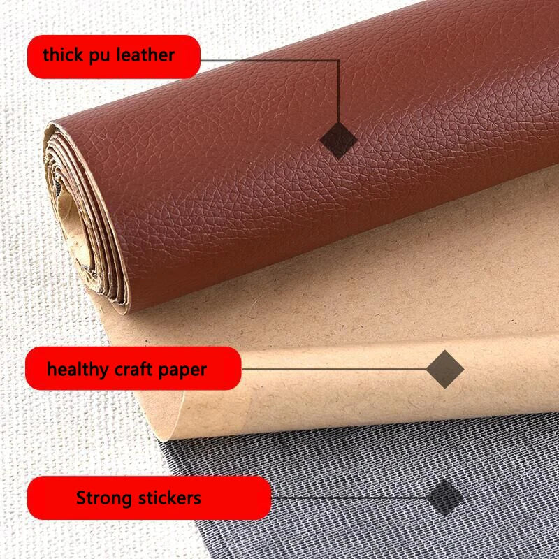 Self-Adhesive 200x137cm DIY PU Leather Repair Patches Fix Sticker - Delicate Leather