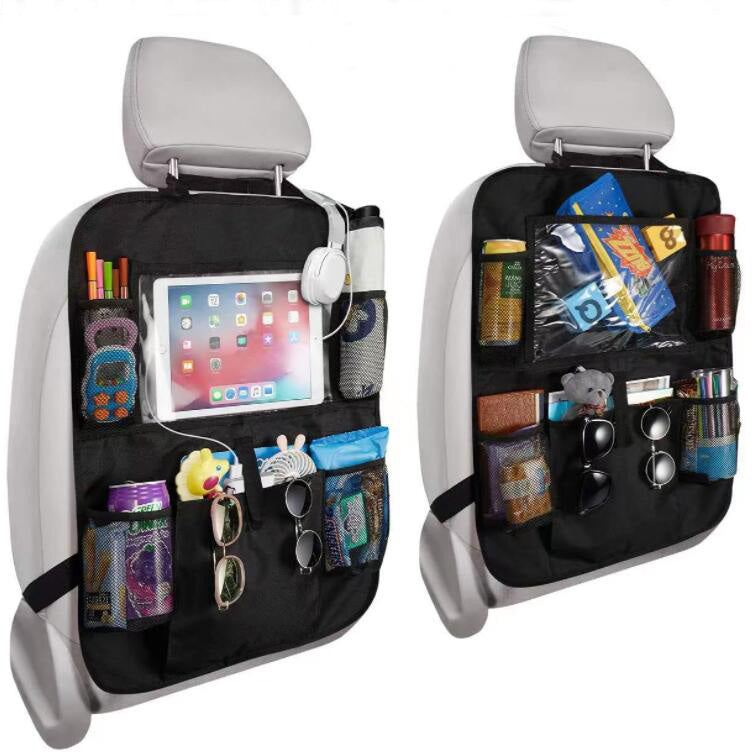 Backseat Car Organizer and Stroller Organizer 2-Pack - Wet Case and Tissue Holder, Custom Fit For Your Cars - Delicate Leather