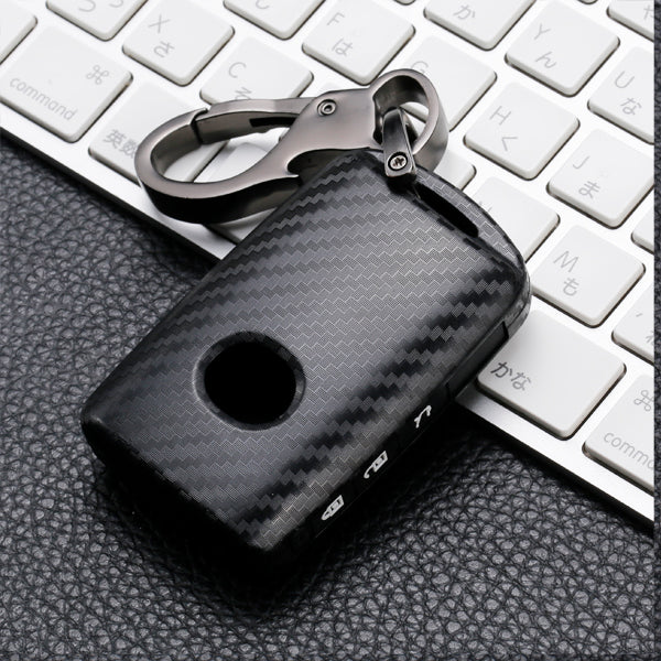 Car Accessories Manufacture Remote Key Silicone Carbon Fiber Case Shell Holder Protection Cover - Delicate Leather