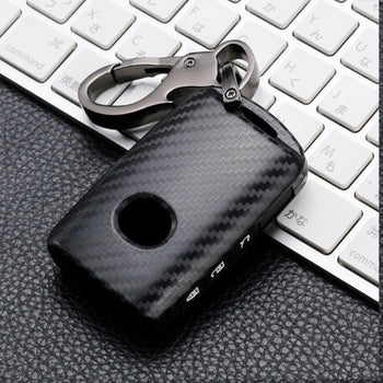 Car Accessories Manufacture Remote Key Silicone Carbon Fiber Case Shell Holder Protection Cover - Delicate Leather