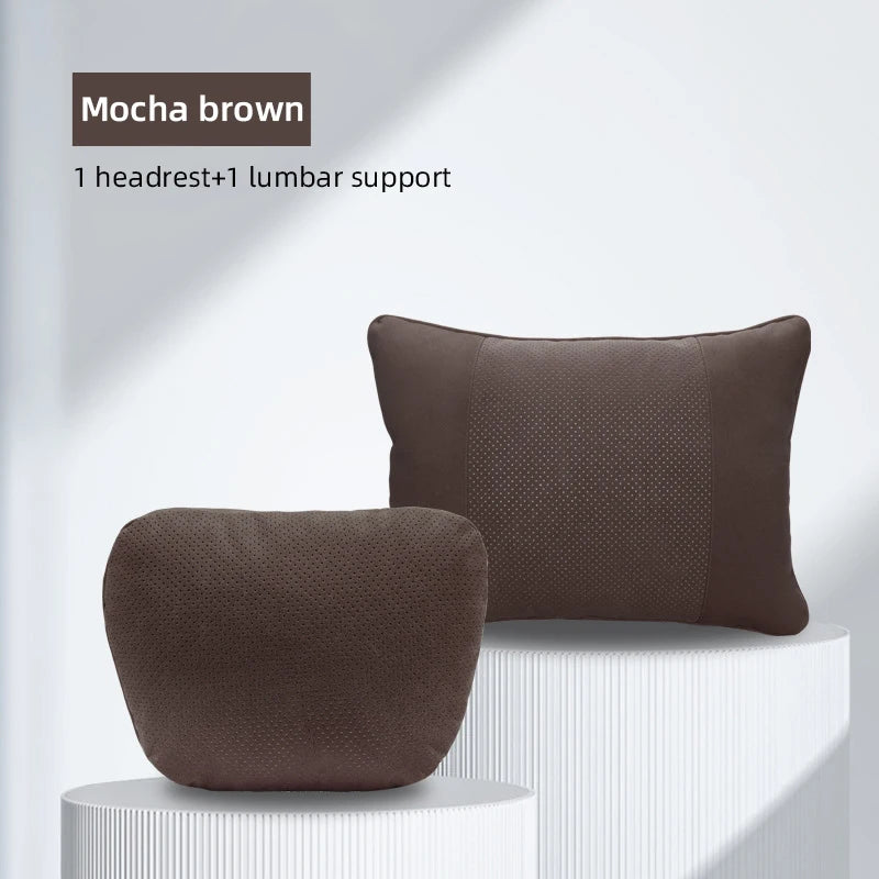 Enhance Your Driving Comfort with the Universal Car Seat Pillow: Soft and Luxurious Space Leather for Neck Support - Delicate Leather
