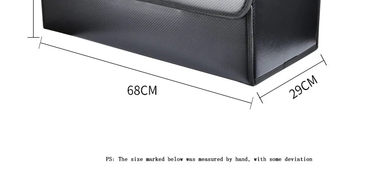 Customizable Detachable Folding Leather Car Trunk Organizer - Spacious Storage Solution - Delicate Leather