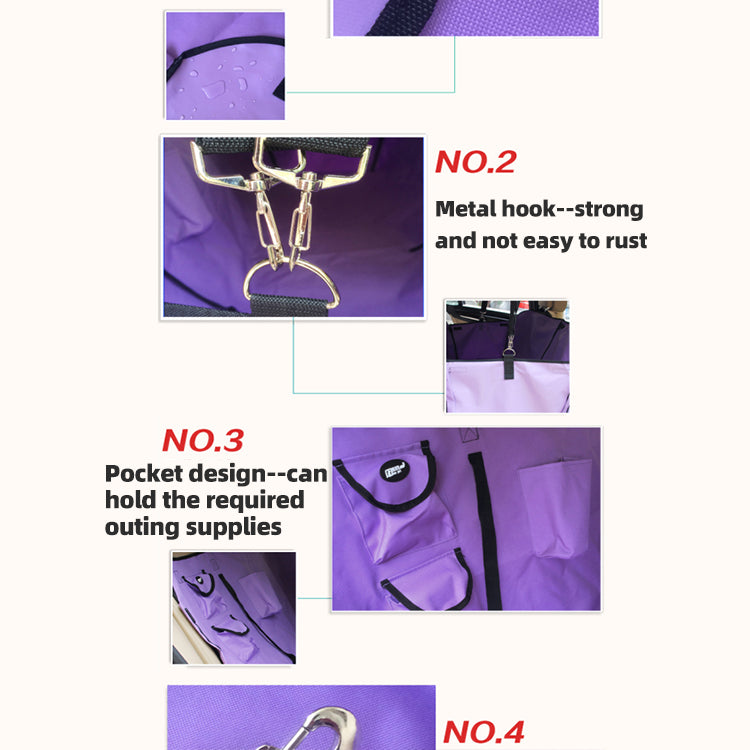 2024 Hot Selling Oxford Luxury Travel Waterproof Pet Dog Hammock Car Back Seat Cover Protector - Delicate Leather