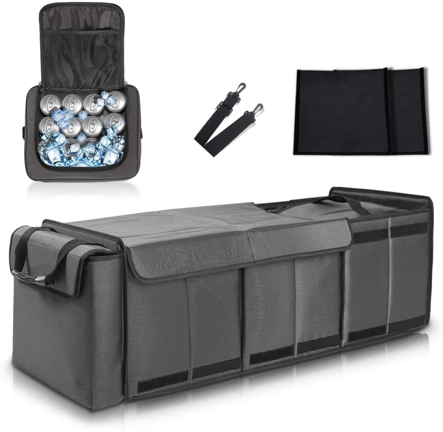 Heavy Duty Multi-Purpose Portable Insulation Cooler Bag - Collapsible Cargo Storage Box Car Trunk Organizer
