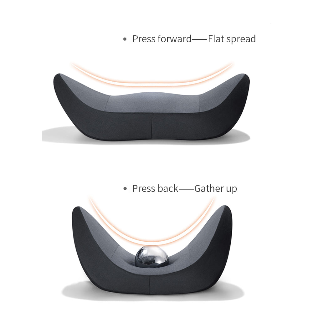 Car Headrest Back Brace Massager and Ergonomic Lumbar Support Pillow - Delicate Leather