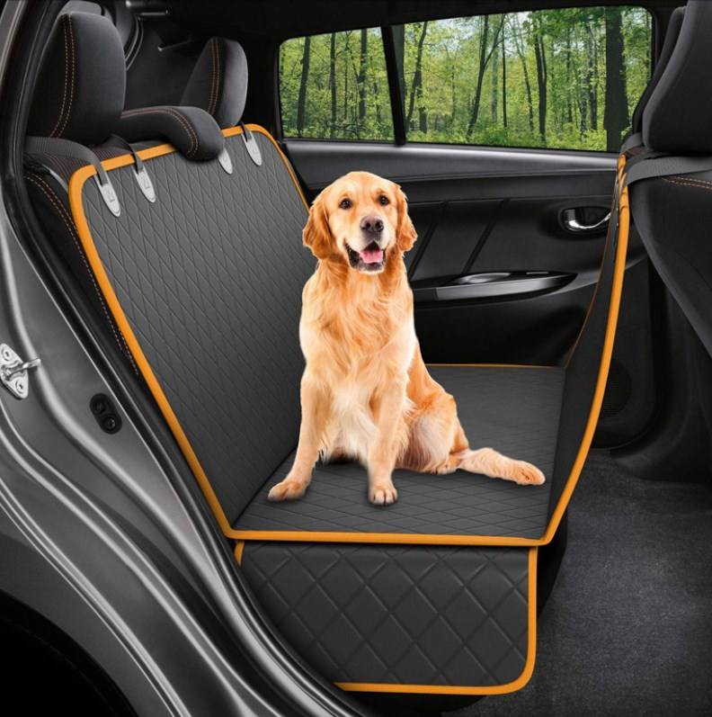 Back Seat Extender Dog Car Seat Cover Camping Air Mattress Hammock Travel Bed Non-Inflatable Car Bed Mattress for Car SUV Truck - Delicate Leather