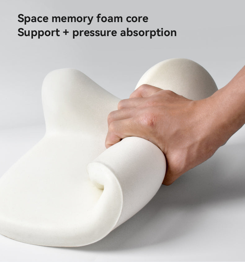 Comfortable Polyester Cotton Car Neck Pillow - Memory Foam Car Headrest Pillow - Delicate Leather